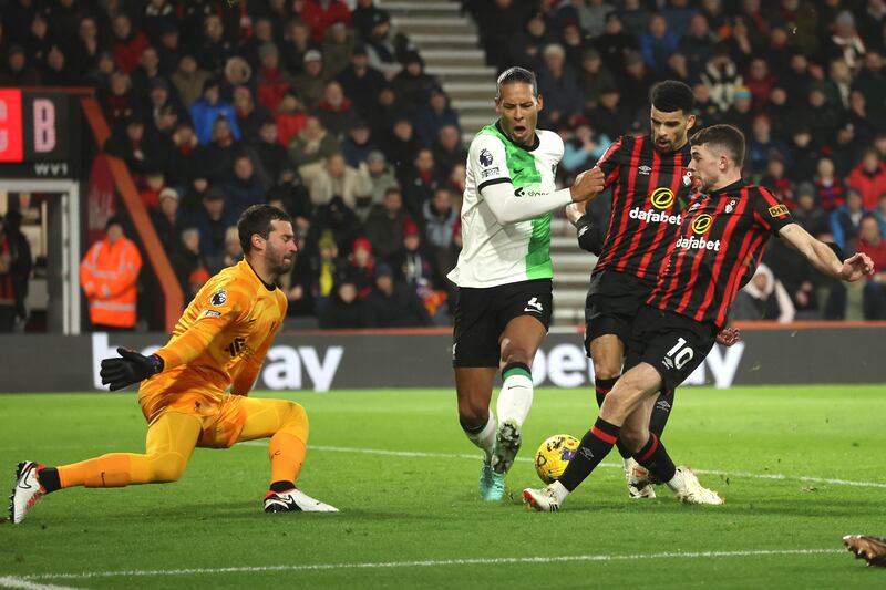 Scottish midfielder had Bournemouth’s first attempt on goal in 40th minute but hit low strike straight at Alisson. Excellent first half, winning tackles, spraying passes around. Chasing shadows in second. AP