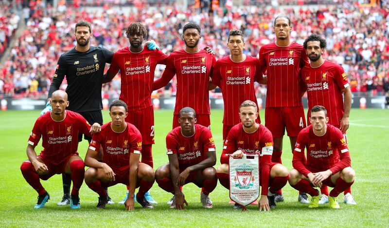 The Liverpool team. PA