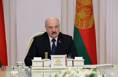 Belarusian President Aleksandr Lukashenko is accused by the EU of orchestrating the border crisis. EPA 