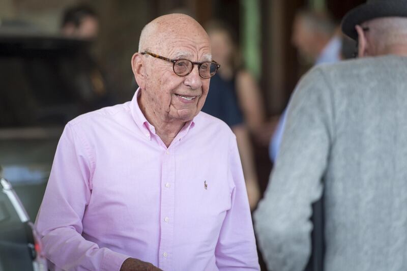 Rupert Murdoch, co-chairman of Twenty-First Century Fox Inc., arrives for the Allen & Co. Media and Technology Conference in Sun Valley, Idaho, U.S., on Tuesday, July 10, 2018. The 35th annual Allen & Co. conference gathers many of America's wealthiest and most powerful people in media, technology, and sports. Photographer: David Paul Morris/Bloomberg
