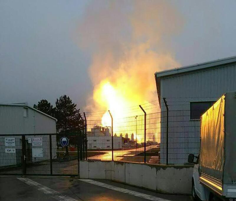 Austria's main gas pipeline hub at Baumgarten, Eastern Vienna, where an explosion rocked the site. AFP