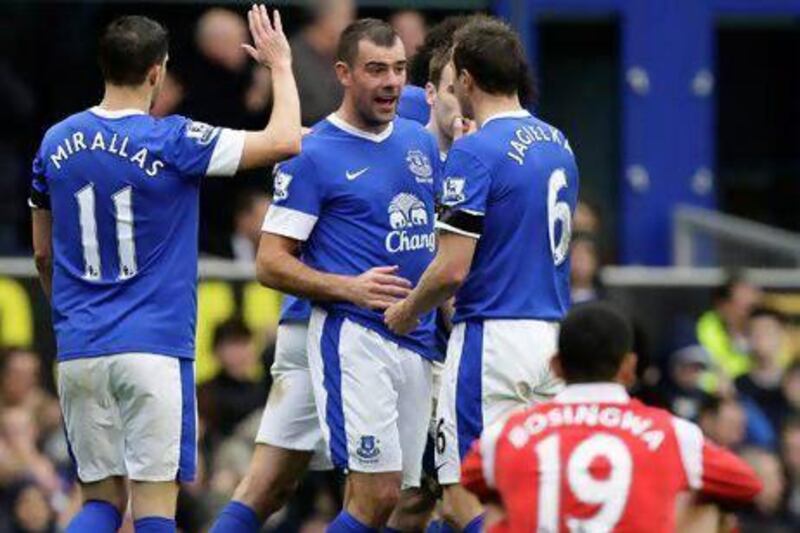 Everton's players will be looking for a repeat of their celebrations against Queens Park Rangers when they face Arsenal.