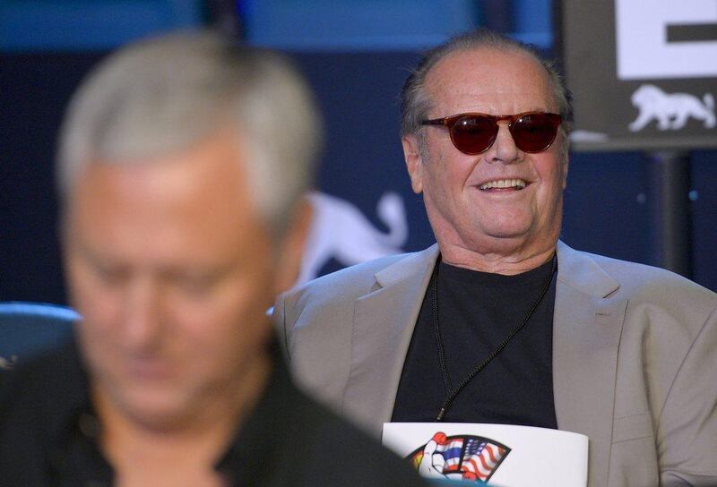 Among celebrities who have come to watch is Jack Nickolson, the Hollywood star. Mark J Terrill / AP Photo