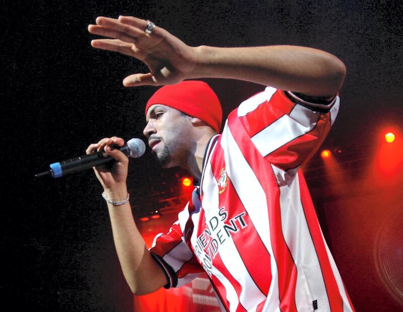 R'n'B singer Craig David wears a Southampton football shirt, while performing on stage at the Royal Albert Hall in London.   (Photo by Yui Mok - PA Images/PA Images via Getty Images)