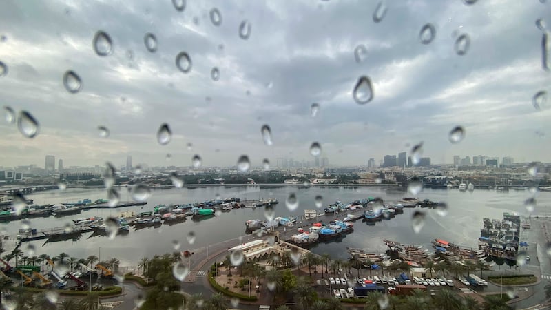 Rainy weather in Dubai. Antonie Robertson / The National


