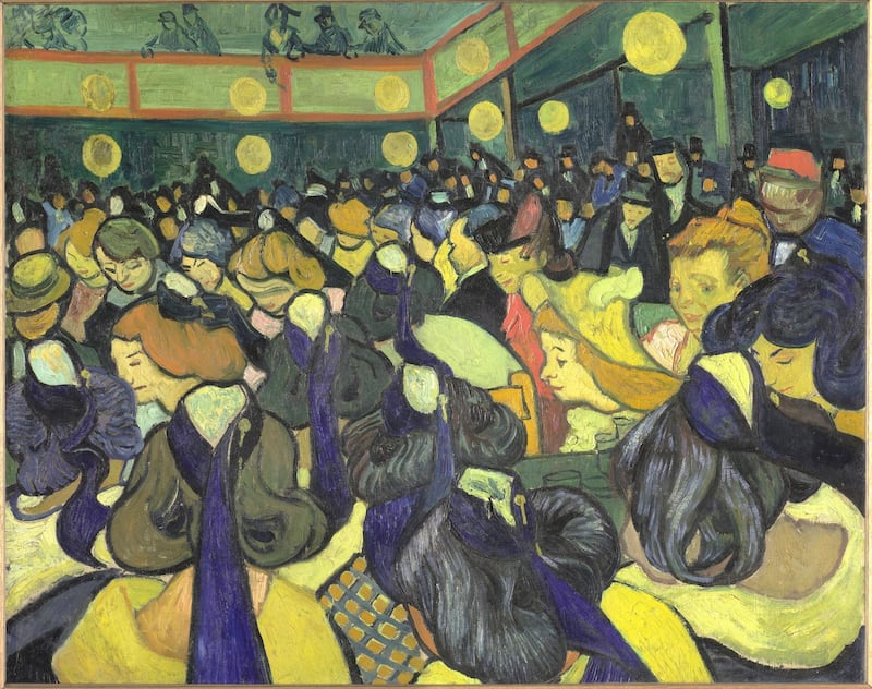 Oil on canvas The Ballroom at Arles by Vincent van Gogh, 1888. Courtesy Grand Palais / Hervé Lewandowski