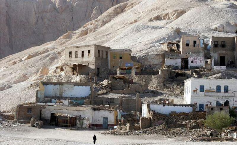 Houses on top of ancient tombs in Gurna, on the west bank of Luxor, Egypt, are an indication of the gap between the rich and the poor.