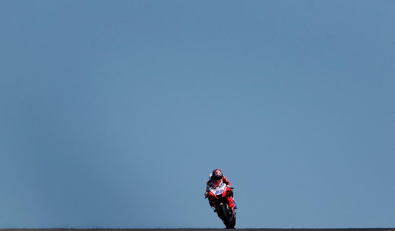 Pramac Racing's Jorge Martin during practice for the MotoGP Grand Prix of Germany at the Sachsenring Circuit in Hohenstein-Ernstthal on Friday, June 18. AFP