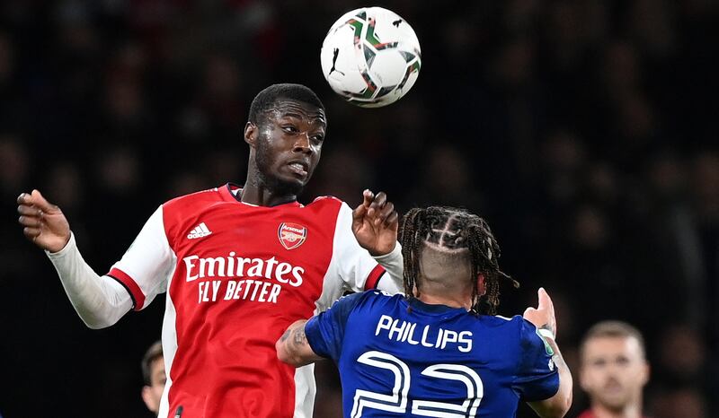 Ainsley Maitland-Niles: 7 - The versatile player occupied midfield and impressed with his ability to find space and pick passes out going forward. EPA