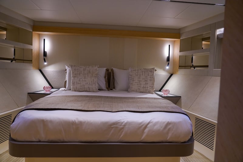 One of the en suite bedrooms on board