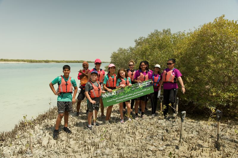 The National Day Mangrove Project aims to fulfil the UAE’s pledge to plant 100 million mangroves by 2030. Photo: Mangrove Project