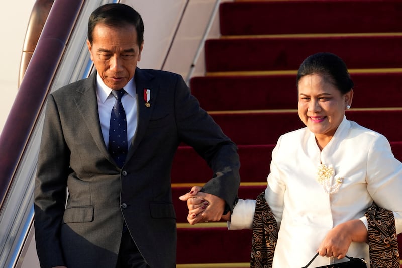 Indonesian President Joko Widodo arrives in Beijing to attend the Belt and Road Forum. Reuters