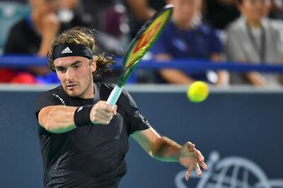 Stefanos Tsitsipas defeated in Casper Ruud in straight sets to reach the Mubadala World Tennis Championship final. AFP