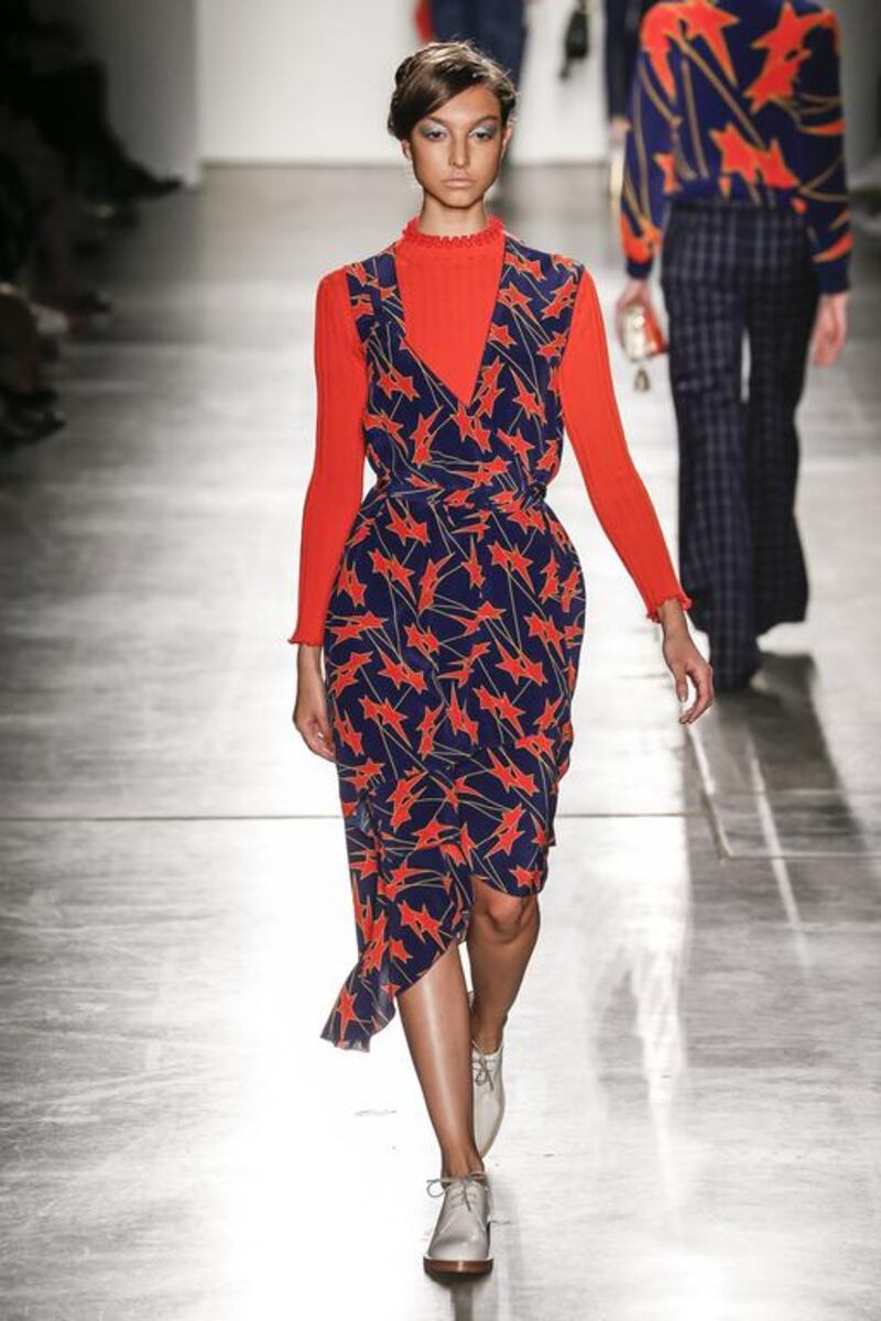 Daring to be different: unexpected layering look as demonstrated by catwalk models for Karen Walker. Edward James / WireImage