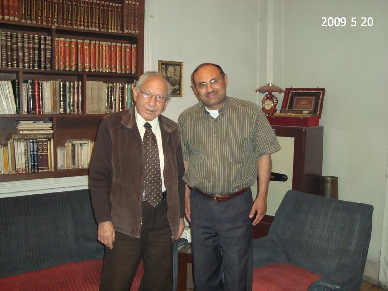 Riad Al Turk with Syrian opposition figure Fawaz Tello, in Damascus in 2009