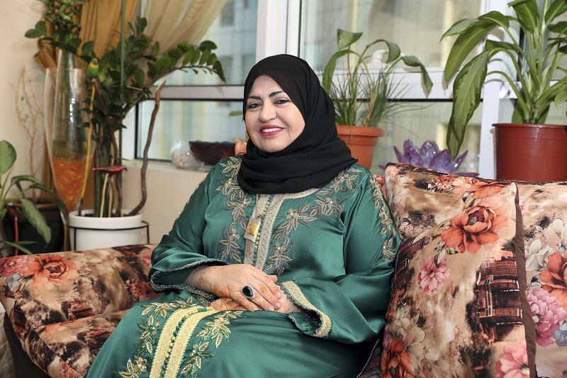 SHARJAH, UNITED ARAB EMIRATES, August 28 – 2018 :-  Taghreed Mohammed at her home in the Alsondos Tower in Sharjah.  ( Pawan Singh / The National )  For News. Story by Salam