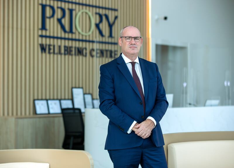 Will Goodwin, chief operating officer for Priory Group Middle East. The UK's Priory Group has opened a new branch in Abu Dhabi, its second in the UAE, which will diagnose and treat adults and children.  Victor Besa / The National