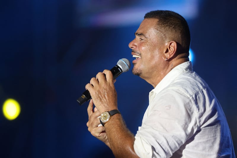 Diab sings during his Beirut concert
