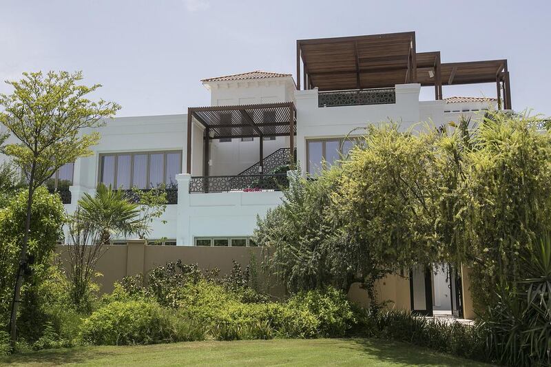 The villa has six bedrooms and 11 bathrooms. Mona Al Marzooqi / The National