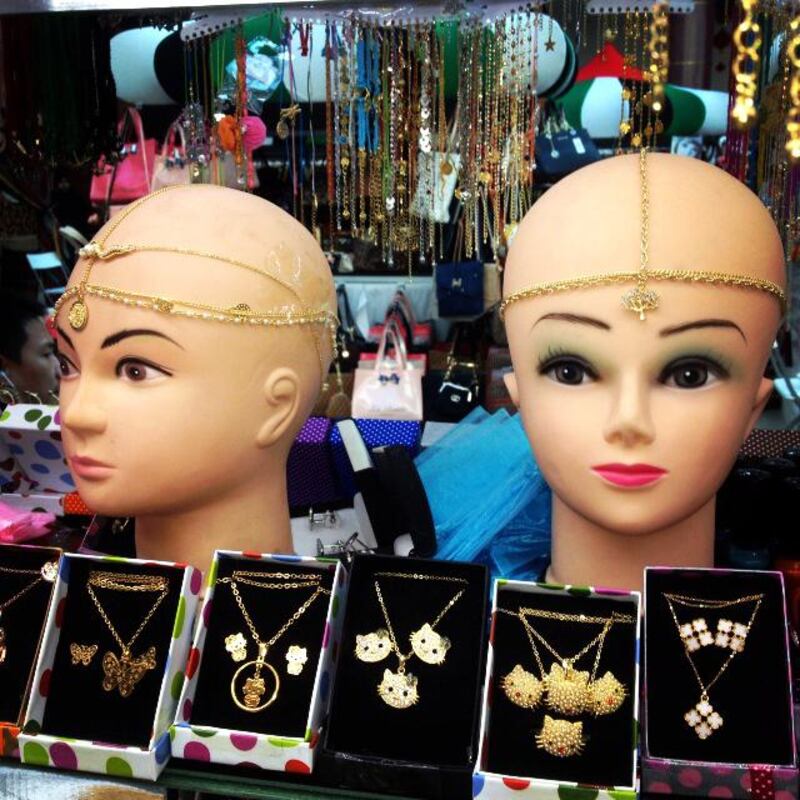 Necklaces for sale in one of the many shops of Dragon Mart. Jaime Puebla / The National