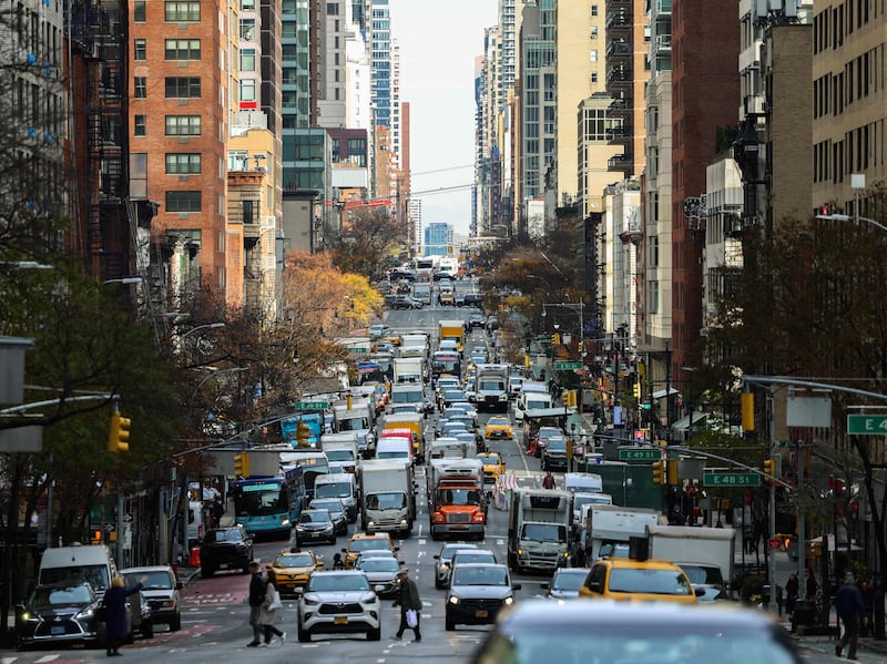 New York has been named as the world's most congested city for the second year running. AFP