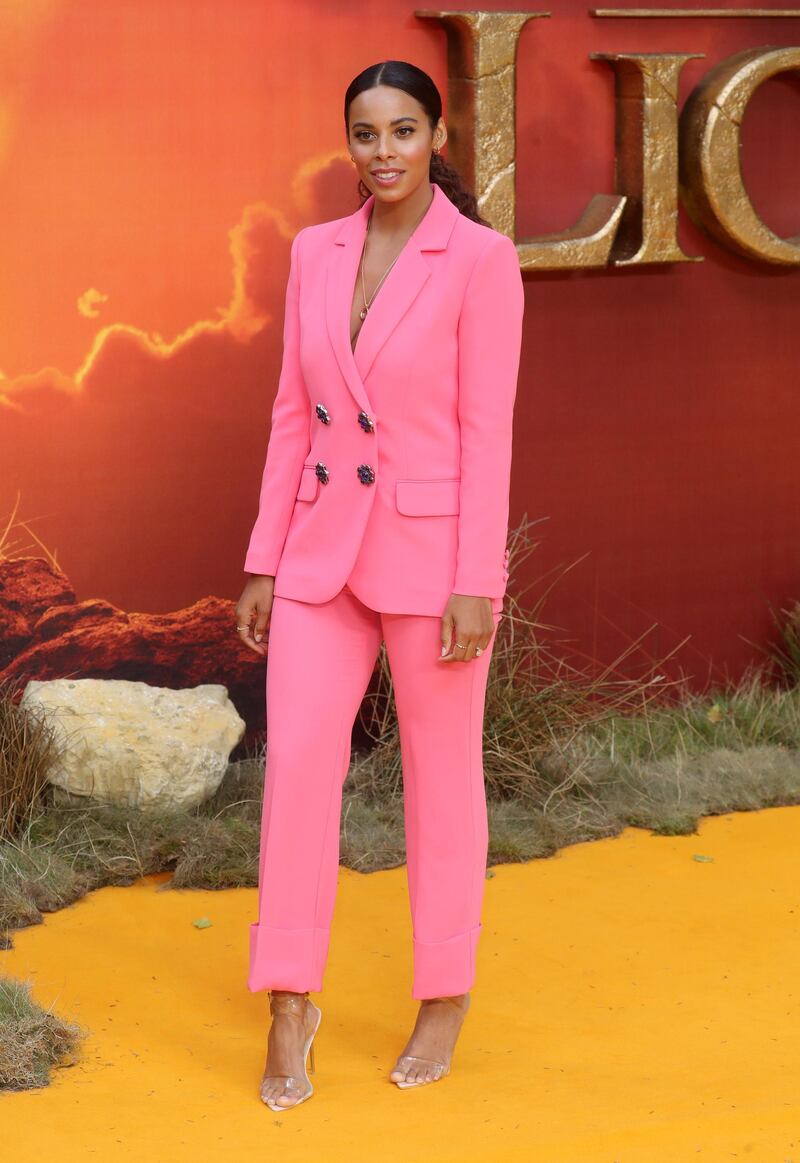 Rochelle Humes attends the premiere of Disney's 'The Lion King' in London's Leicester Square on July 14, 2019. Getty Images