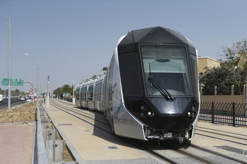 Al Sufouh Tram project is the first of its kind outside Europe and will run on electricity. Sarah Dea / The National