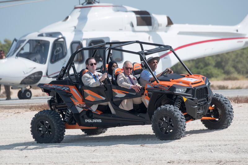 Prince Charles visits Bu Tinah island in the waters of Abu Dhabi during his 2016 visit. Getty