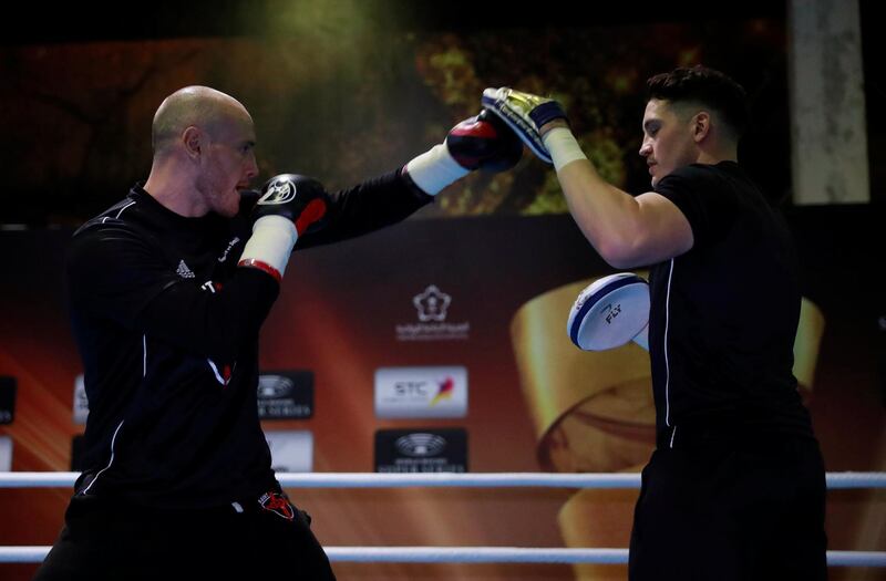 Groves with trainer. Action Images via Reuters