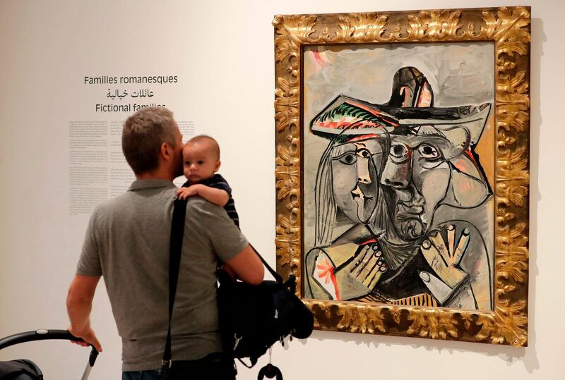 Themed Picasso et la famille (Picasso and the family), the show explores the ways Picasso portrayed the concept of family in his work, from mother and child paintings, childhood and his own conceptual reflections on fatherhood. Joseph Eid / AFP