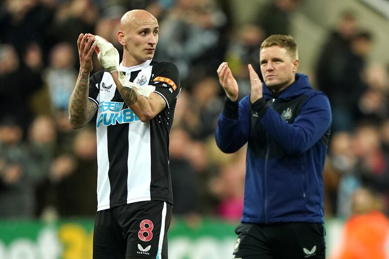 Jonjo Shelvey - 7: Good interception followed by drilled shot over bar in first two minutes. Reckless tackle on Gordon next to sideline earned deserved yellow card that could have been red. PA