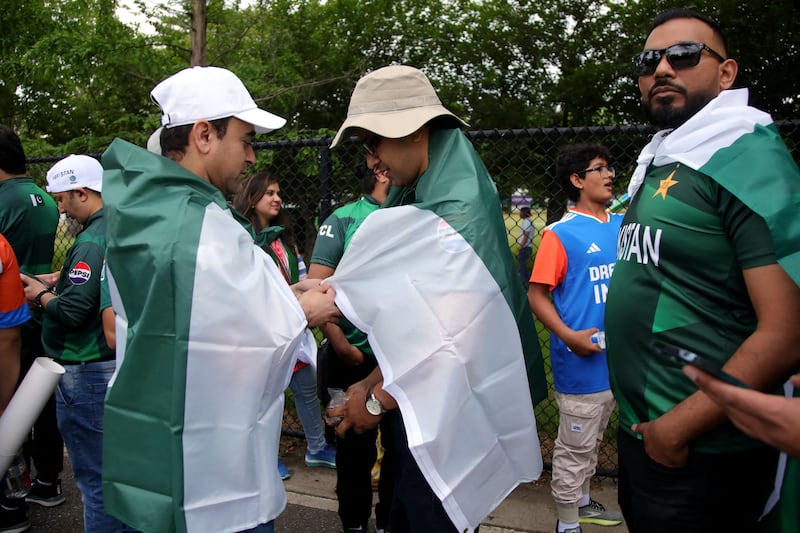 Pakistan fans at the Nassau County International Cricket Stadium in East Meadow, New York. AFP