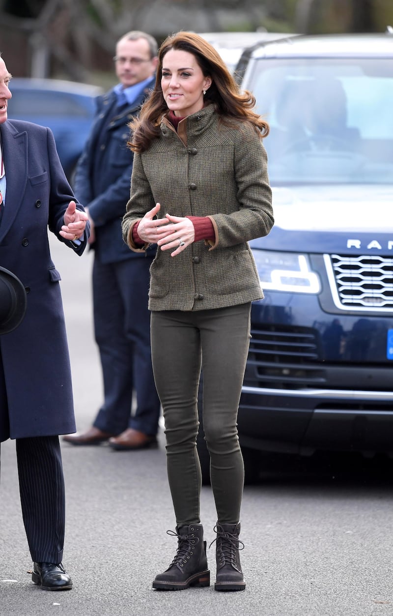 LONDON, ENGLAND - JANUARY 15:  (EMBARGOED FOR PUBLICATION IN UK NEWSPAPERS UNTIL 24 HOURS AFTER CREATE DATE AND TIME) Catherine, Duchess of Cambridge visits King Henry's Walk Garden on January 15, 2019 in London, United Kingdom.  (Photo by Karwai Tang/WireImage)