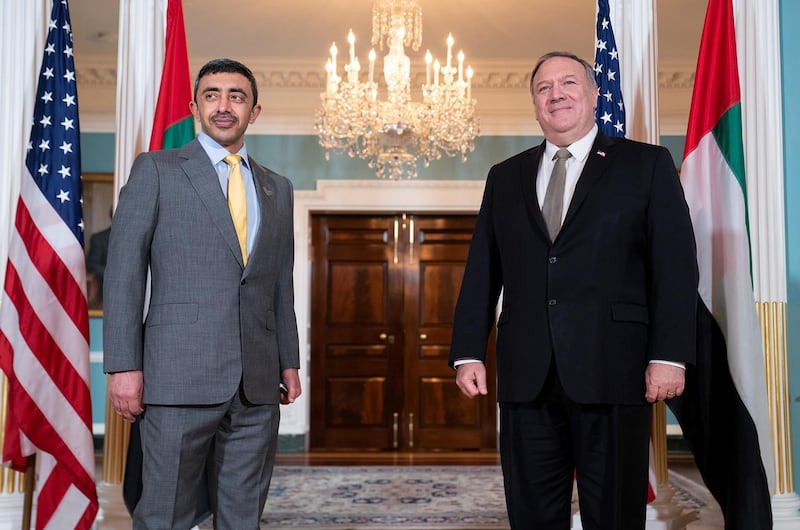 WASHINGTON, DC, 17th September, 2020 (WAM) -- Concluding his visit to Washington, DC, for the historic signing of the UAE-Israel Peace Accord, H.H. Sheikh Abdullah bin Zayed Al Nahyan, Minister of Foreign Affairs and International Cooperation, met with US Secretary of State Mike Pompeo and senior Members of Congress. Wam