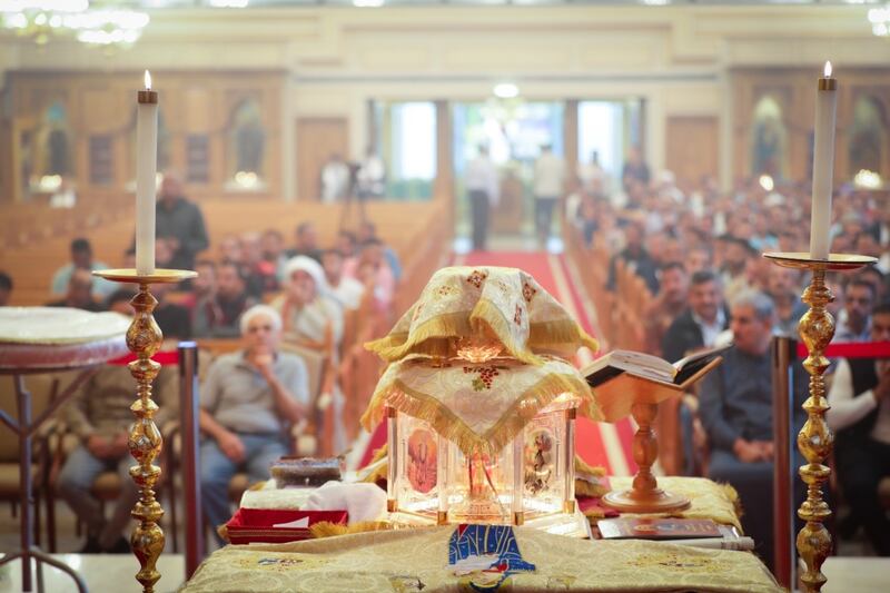 St Anthony’s Orthodox Church's services began at 8pm and lasted until after midnight. Photo: Ramez Riad