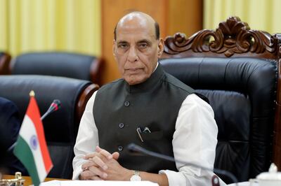 Indian Defence Minister Rajnath Singh will chair the SCO meeting on Friday. EPA