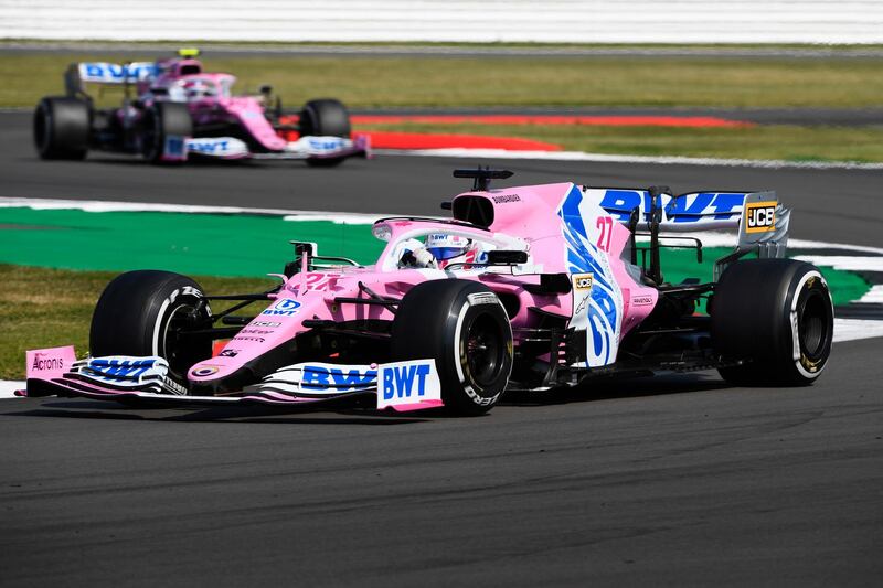 Nico Hulkenberg of Racing Point during the 70th Anniversary Grand Prix at Silverstone. Getty