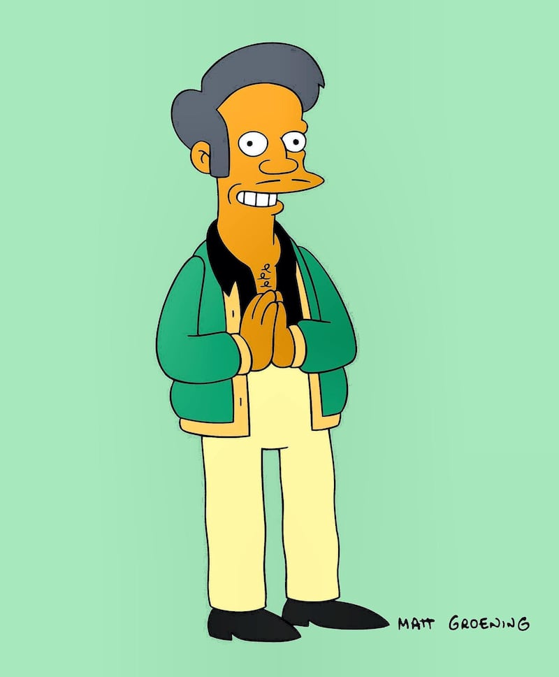 Apu from ‚ÄúThe Simpsons,‚Äù a convenience-store owner voiced by Hank Azaria with a thick Indian accent. Associated Press