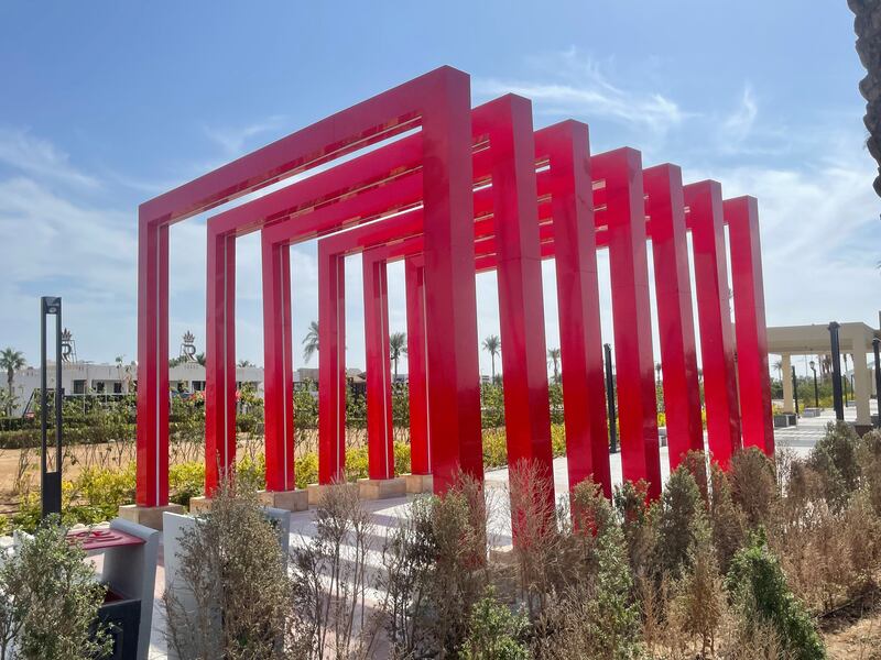 An decorative installation in Egypt's Sharm El Sheikh. The government has developed the city extensively ahead of Cop27.