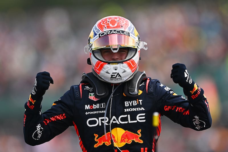 Max Verstappen after winning the British Grand Prix at Silverstone. Getty