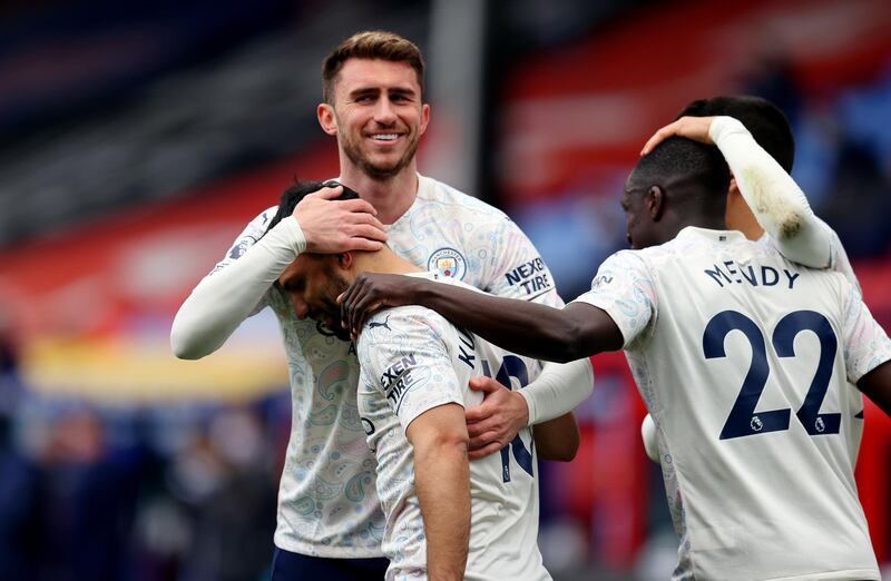 Centre-back: Aymeric Laporte (Manchester City) – Has been in terrific form of late and defended admirably and passed the ball well in the win at Selhurst Park to take City to the brink of the title. Reuters
