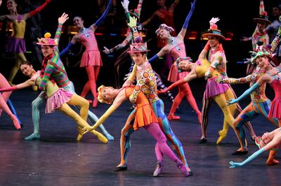 LONDON, ENGLAND - OCTOBER 08: Members of The Royal Ballet dance in Elite Syncopations by Kenneth MacMillan during the "The Royal Ballet: Back on Stage" photocall at The Royal Opera House on October 08, 2020 in London, England. (Photo by Chris Jackson/Getty Images)