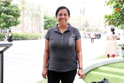 Thelma Cherian, a UAE resident, is a fan of the Alif pavilion. Pawan Singh / The National