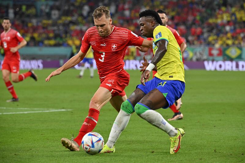 Silvan Widmer 7: Caught napping on cross in first half which allowed Vincius Junior free shot at goal but Brazilian failed to connect properly allowing keeper to save. One beautiful first touch followed by low cross into box that Brazil scrambled away after break. AFP