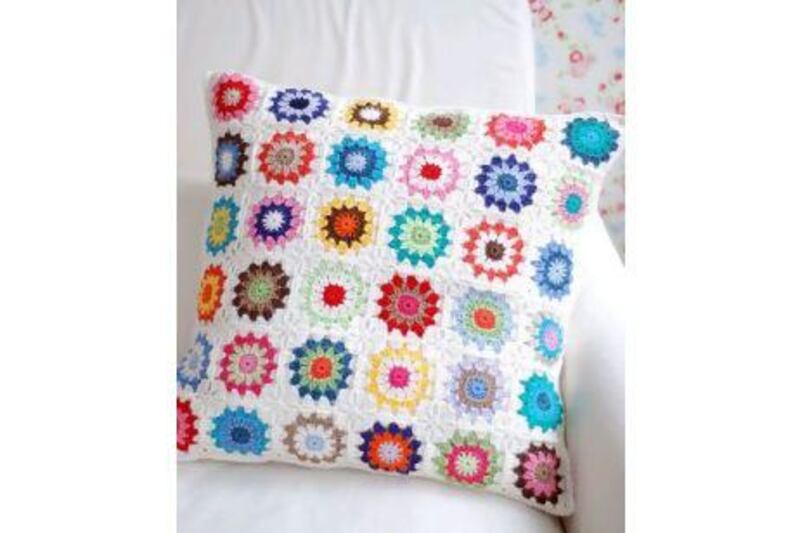 Yvonne Eijkenduijn of the Yvestown blog has created the Granny cushion. Courtesy of Yvonne Eijkenduijn
