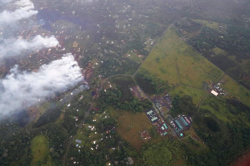 An aerial view of the East Rift Zone. Cindy Ellen Russell / Honolulu Star-Advertiser via AP