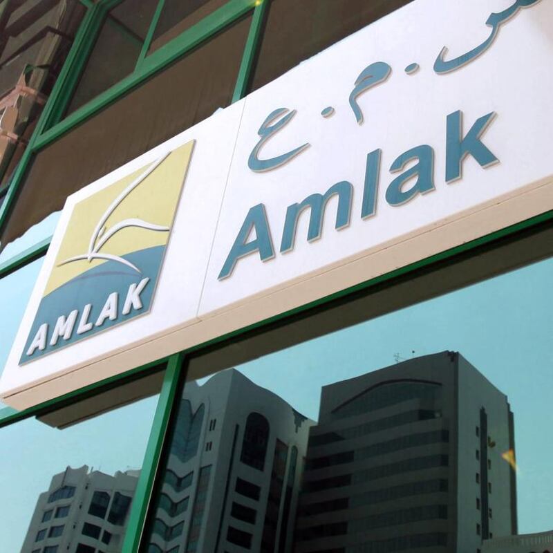 Amlak Finance shares led gains in Dubai early on Thursday. Sammy Dallal / The National