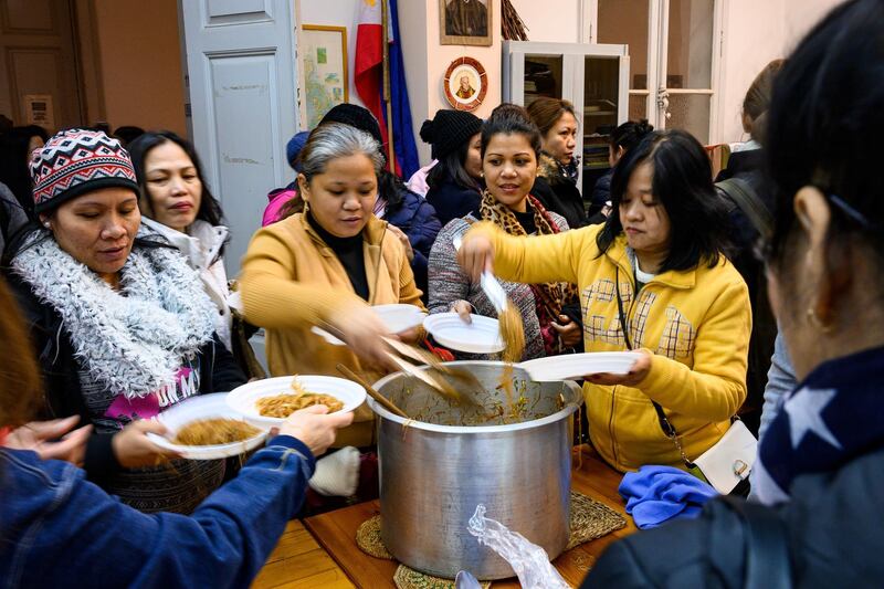 After the service the congregation shares breakfast, a common tradition among Filipino worshipers.Finbar Anderson for The National
