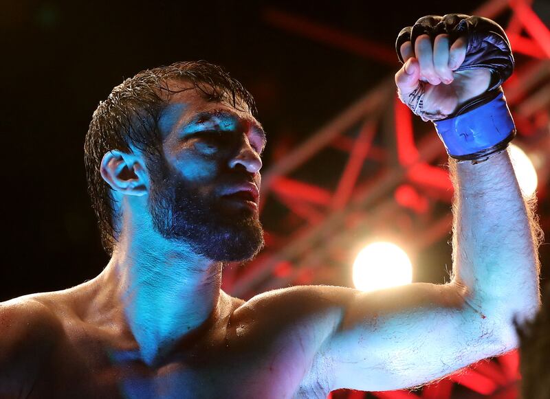 Zubaira Tukhugov won his featherweight bout against Ricardo Ramos.