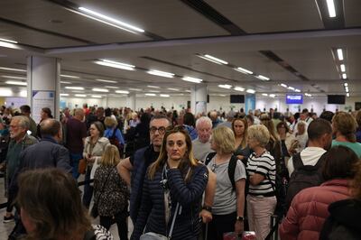 Having failed last summer, Gatwick Airport's electronic passport gates went out again last month causing huge delays and queues. Getty Images